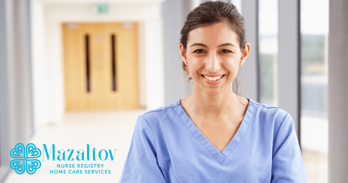 A caregiver looks happy as she looks forward to her career in home care.